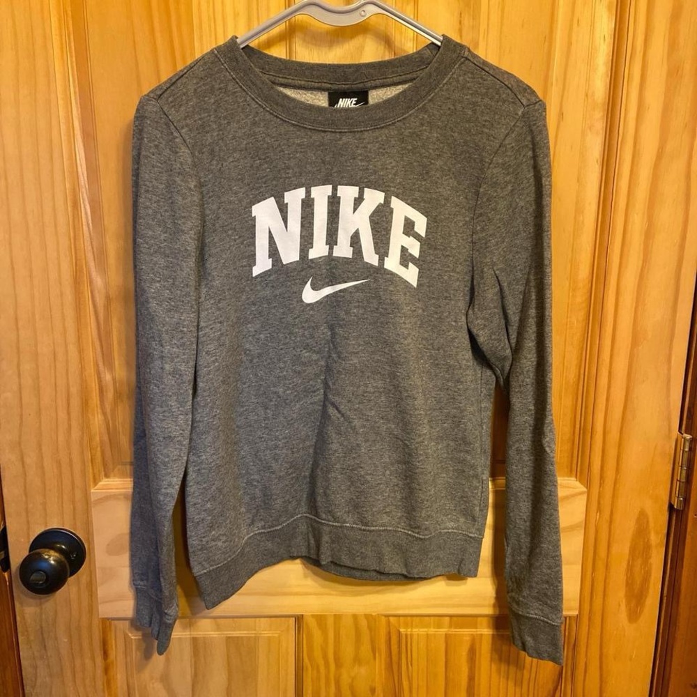 Nike Charcoal Sweatshirt with White Logo